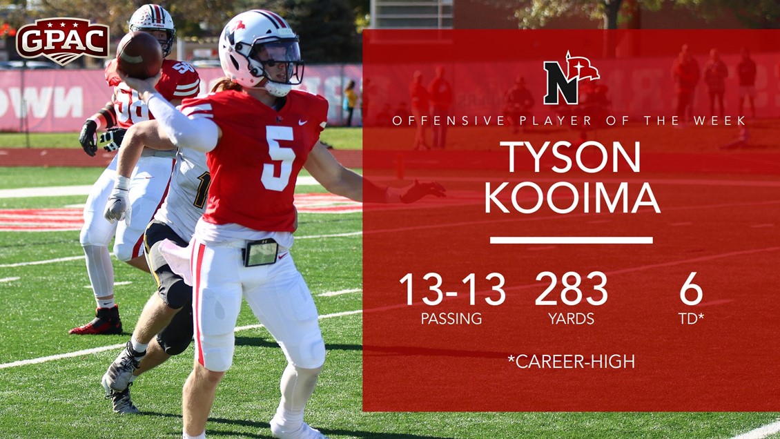 Kooima's Performance Against Dordt Garners GPAC & NAIA Offensive Player