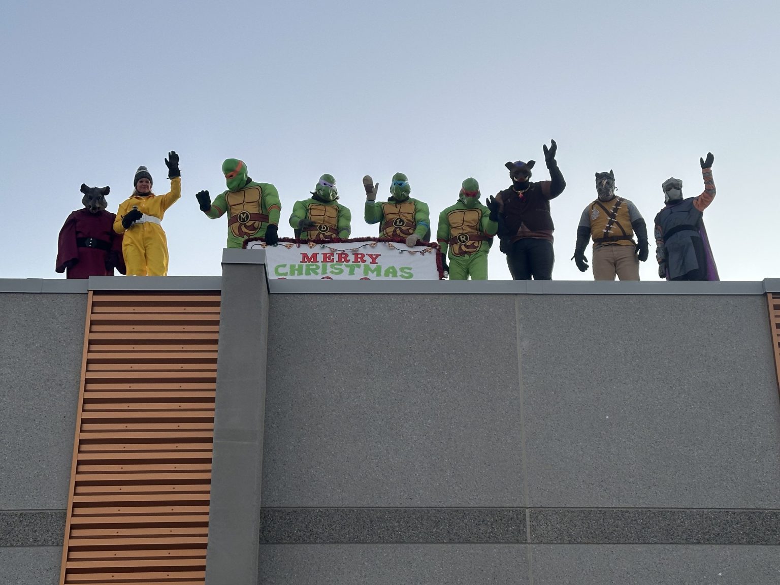 Mutant Turtles Greet East Elementary Students From Roof - Kiwa Radio