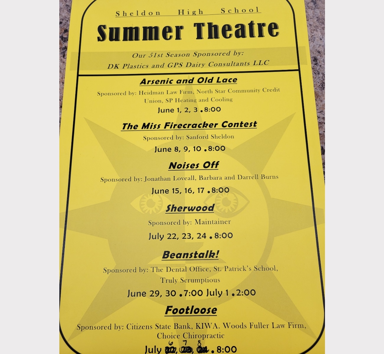 Sheldon High School Summer Theatre To Present "The Miss Firecracker