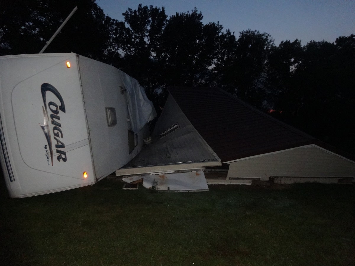 Tornado Damage Reported South Of Sibley From Friday's Severe Weather