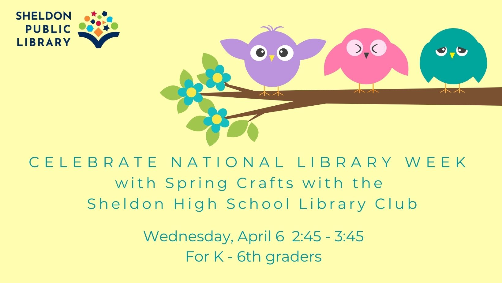 National Library Week Crafts at Sheldon Public Library - KIWA Radio